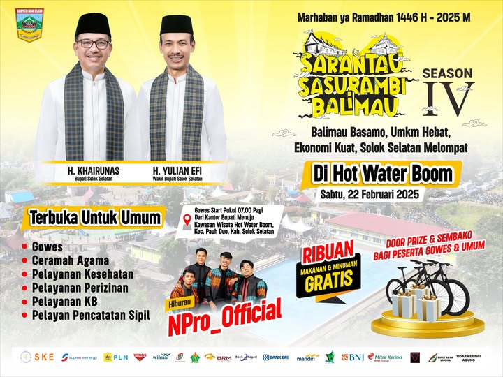 Bulan Ramadhan sebentar lagi datang, Sarantau Sasurambi Balimau Season IV segera dilangsungkan.