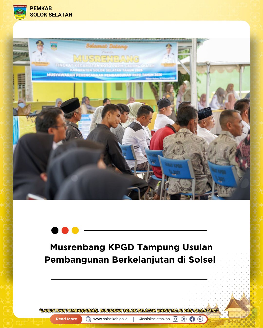 Musrenbang KPGD Tampung Usulan Pembangunan Berkelanjutan di Solsel