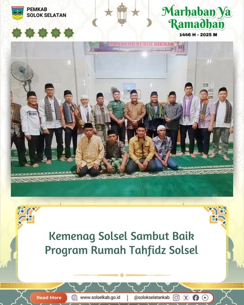 Kemenag Solsel Sambut Baik Program Rumah Tahfidz Solsel