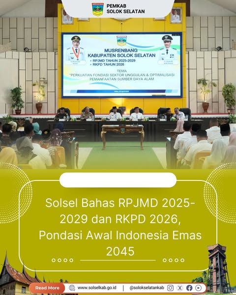 Solsel Bahas RPJMD 2025-2029 dan RKPD 2026, Pondasi Awal Indonesia Emas 2045