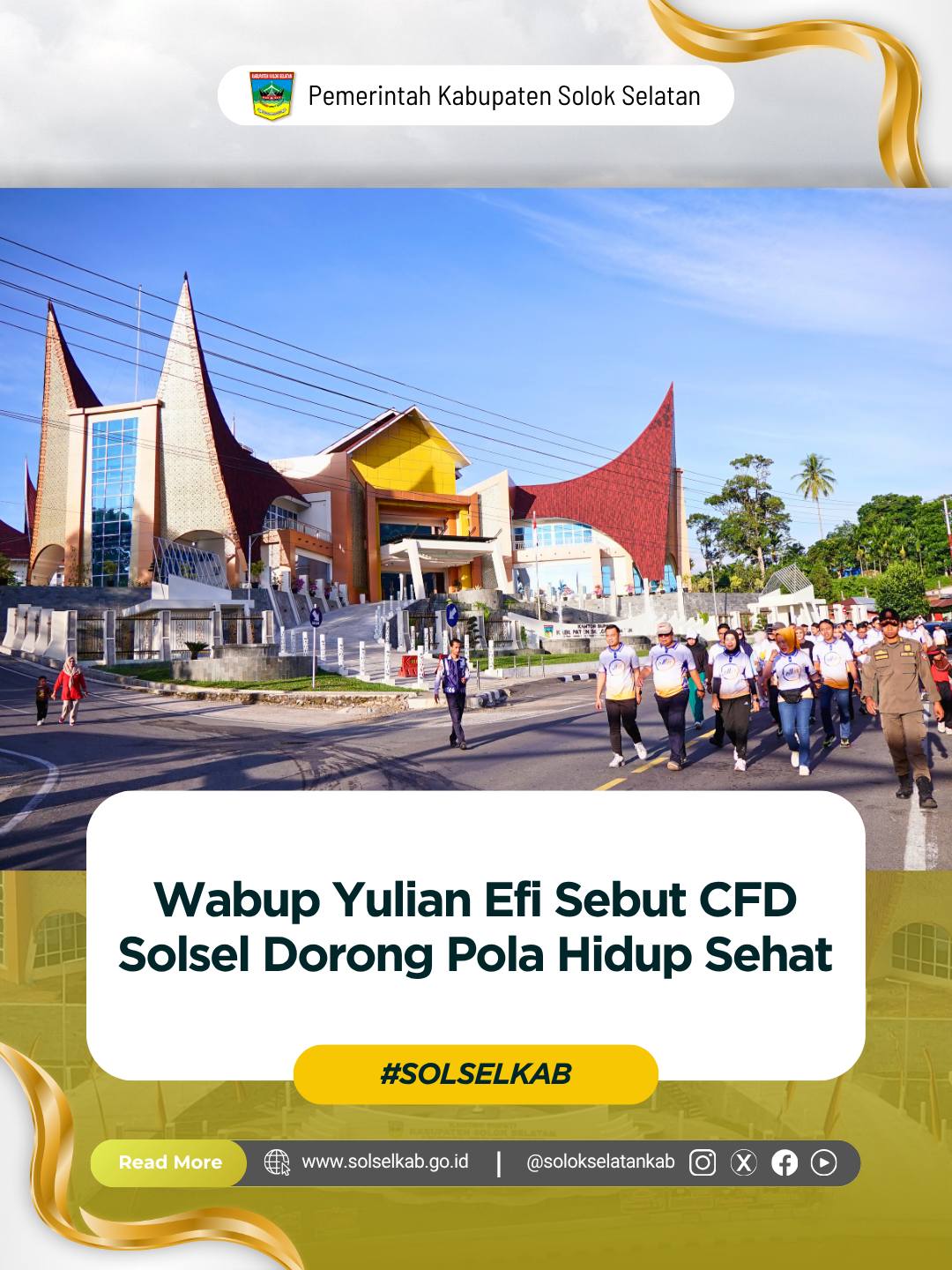 Wabup Yulian Efi Sebut CFD Solsel Dorong Pola Hidup Sehat