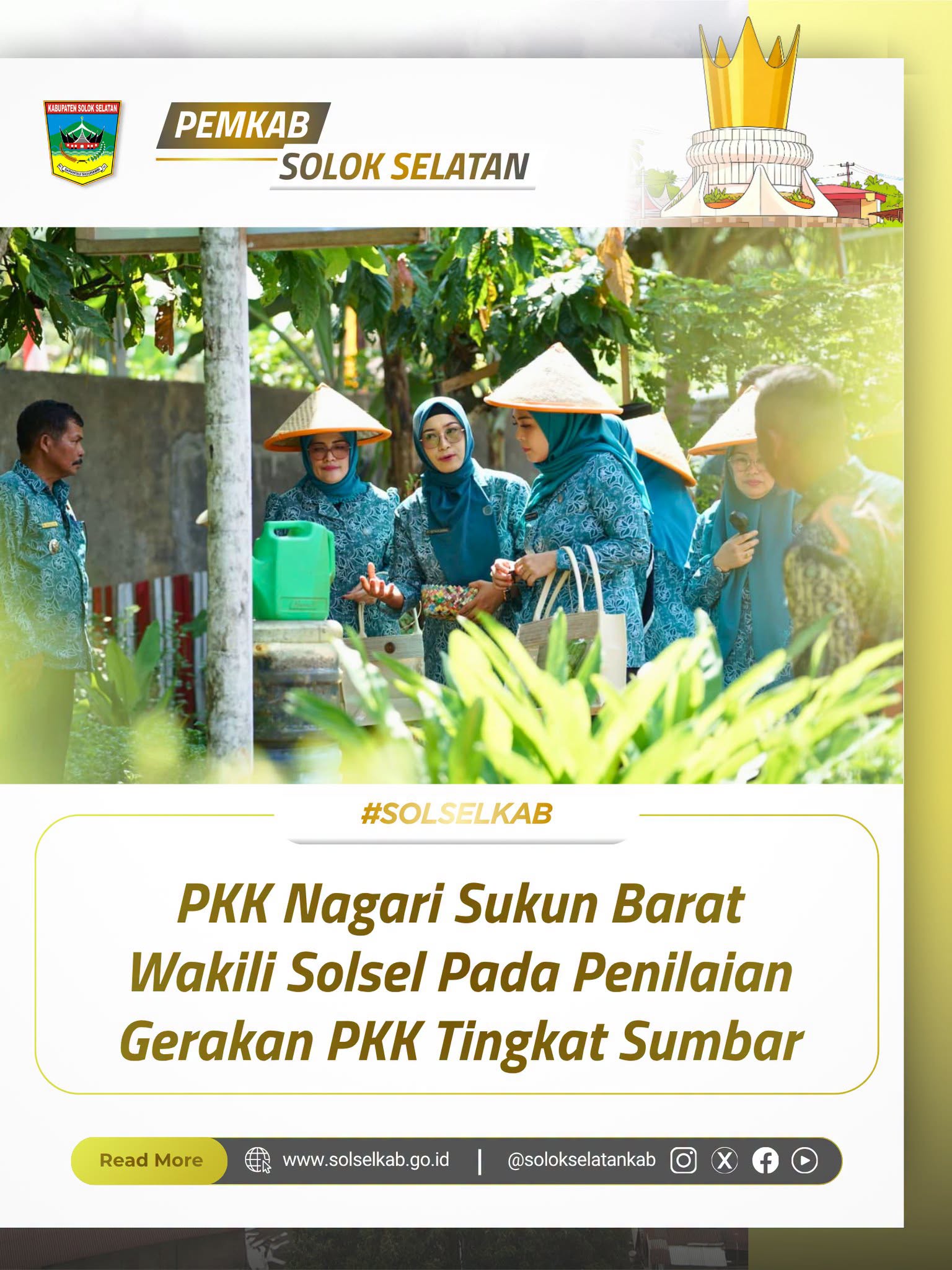 PKK Nagari Sukun Barat Wakili Solsel pada Penilaian Gerakan PKK Tingkat Sumbar